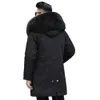 Designer Winter Mens Mid Length Pike Overcoming Fur Haining Thickened Hair Coat RMHR