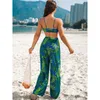 Women's Swimwear 2024 Print 3pack Bikini Swimsuit With Cover Up Pants Women Knot Bathing Suit Bandage Set Swimming Suits Biquini