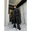 Y2K Korea Midlength Trenchcoat Mens Overthekne SingleBreasted Jacket Casual Coat Trench Trench Coat Män Kläder Rockar Män 240118