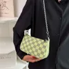 Checkered for Women in , New Trendy able Women's Summer Chain Shoulder Bag, Casual and Versatile Armpit Small Square Bag 2024 78% Off Store wholesale