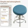 Chair Covers Round Cover Thickened Coffee Bar Stool Elastic Stretchable Polyester Washable Cushion Seat Slipcover