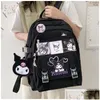 Backpacks Backpacks Kids Backpack Kawaii Sanrioed Kuromi My Melody Cinnamoroll Cute Cartoon Large Capacity Student School Bag Drop Del Dhrws