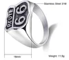 Cluster Rings Fashion US Route66 Ring For Men Motor Biker Men's Jewelry Vintage Retro Males Stainless Steel