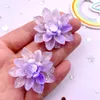 Figurines décoratives 40mm résine colorée progressive couleur bonbon Lotus dos plat fleur strass Scrapbook ornements bricolage nœud vêtements artisanat