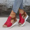 Dress Shoes Mid Heel Casual Modern Sandals Buckle Strap Adult Ladies 2024 Solid Wedges Classics Women's