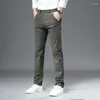 Pantalons pour hommes Mingyu Marque 98% Coton Casual Hommes Solide Couleur Business Mode Droite Slim Fit Chino Gris Automne Hiver Pantalon Mâle