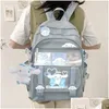 Backpacks Backpacks Kids Backpack Kawaii Sanrioed Kuromi My Melody Cinnamoroll Cute Cartoon Large Capacity Student School Bag Drop Del Dhrws