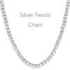 Handmade 5mm Moissanite Tennis Chain in Stock Pass Diamond Tester S925 Silver Bling Necklace Men Link