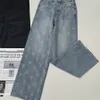 Kvinnors jeans chanells designer pants klassiska och minimalistiska europeiska och amerikanska fulla brev heta diamant hög midja avslappnad daglig mångsidig 879