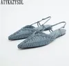 Gladiador sandalias corte oco para fora sandálias causal plana tecido sapatos femininos verão praia chinelos oxfords mules slides 240130