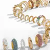 Hoop kolczyki Boho Crystal uszy mankiet Brincos c kształt kolorowy bez przebitych stwierdzenie mała klipsowa biżuteria ślubna