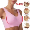 Sutiãs sexy mulheres sutiã plus size sem costura respirável sutiã fio livre bralette roupa interior confortável ativo acolchoado colheita topo