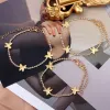 Moda brilhante bonito borboleta cristal tênis tornozeleira para mulheres ouro prata cor boho sandálias strass pé tornozelo corrente jóiasoutra moda