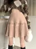 Skirts Autumn Sweet Knitted Skirt Women Casual Pleated Kawaii Sweater Mini Female Solid Korean Fashion Princess Retro 2024