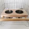 Other Bird Supplies Feeding Cutlery Cage Hanging Parrot Food Water Bowl Easy To Clean Stainless Steel Pet Box With Carrier