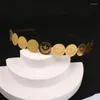 Hair Clips Ladies Accessories Jewelry Omani Kurdish Coins Gold Plated Arabic Wedding Bridal Headwear Diadem