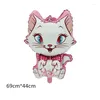 Decorazione per feste Marie Cat Compleanno Wed Decor Fornitura Gli AristoGatti Palloncino Cake Topper Banner di paglia Piatto per tazza Baby Shower