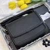 Sac Tofu original en cuir noir sac à bandoulière sac à bandoulière matériel en métal portefeuille en cuir de vache sacs de créateurs avec boîte