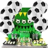 Décoration de fête 22 pouces 4D ballons de ballon de football décorations pour les grands sports thème fournitures d'anniversaire bébé douche garçons