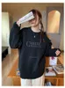 Women's Sweaters Deeptown Harajuku Letter Print Gray Sweater Women Vintage Streetwear Off Shoulder Knit Tops Korean Style Oversize Black