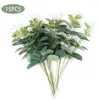 Decorative Flowers 5/15/20PCS Artificial Eucalyptus Leaves Stems Bulk Silver Dollar Leaf Picks Plant Fake For Wedding Bouquets Floral Decor