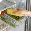 Kitchen Fruit Food Storage Box Plastic Clear Fridge Organizer Slide Under Shelf Drawer Box Rack Holder Refrigerator Drawer 240122