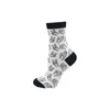 Femmes chaussettes Modeager marque poivre Taco nourriture chien chat cochon Animal drôle dessin animé imprimé coloré coton filles dames