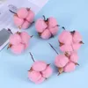 Decorative Flowers 6 Pcs Cotton Stalks Decor Dried Stems Artificial Boll Accessories Branches