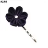 Hårtillbehör - 24st Kanzashi Pin Flower Bow Clip Tyg för Girl Kids