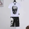 14666 Plein Tops Philipps PP Set T-shirts Bear Mens Sporting T Shirts Joer Crystal Shorts Skull Tracksuit Suit Men Casual Tracksuits OO99