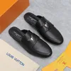 Explosion hot Mocassino aperto Capri da donna 1ACH5Q Scarpe casual piatte Pelle di vitello Suola in cuoio Accessorio con iniziali slip-on stile senza tempo alla moda con scatola