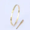 Bracelet Designer Jewelry for Women Classic Screw Titanium Steel Bangle Gold-plated Never Fading Non-allergicgold/silver/rose Gold