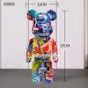 Estatuetas decorativas coloridas decoração de casa bearbrick urso estátuas e esculturas figura ornamentos quarto para decoração interior