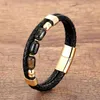 Braccialetti con ciondoli Bracciale da uomo in pelle mista con perline di occhio di tigre Bracciale in pietra naturale di alta qualità 2024 Gioielli di design