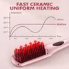 MIROPURE Enhanced Hair Straightener Heat Brush by MiroPure, 2-in-1 Ceramic Ionic Straightening Brush, Hot Comb with Anti-Scald Feature