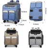 2 In 1 Large Pet Backpack Cat Stroller Carrier with Wheels Portable Foldable TieRod Bag and Dog Travel 240131