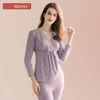 Maternity 2-Piece Set Breastfeeding Pajamas Thermal Underwear Autumn And Winter Modal Monthly Clothing Nursing Clothes 240119