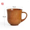 Tasses en bois gros ventre tasses à la main en bois d'épicéa naturel bière thé café lait tasse d'eau cuisine Bar Drinkware pour