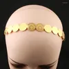 Hair Clips Ladies Accessories Jewelry Omani Kurdish Coins Gold Plated Arabic Wedding Bridal Headwear Diadem