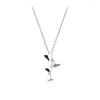 Pendants TrustDavis Authentic 925 Sterling Silver Fashion Sweet Butterfly Pendant Necklace For Women Wedding Party S925 Jewelry DB1260