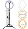 10 "26cm LED SELIE SELTIE LUMIÈRE 6INCH 16 cm remplissage Lumière Photographie Video Lumière avec téléphone Tripod Trépied Dimmable Lamp Streaming pour le téléphone portable VOLOG VOLOG LIVANT