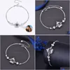 Charm Bracelets Personalized Crown 925 Sterling Sier Projection Bracelet Custom Picture Women Birthday Gifts For Lover Family Souven Dhxex