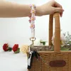 Klapety 1pc Daisy Flower Macrame Breeklet Bierek Blak kluczyka Breawka Pasek nadgarstka