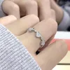 Cluster Rings Fashion Love Heart Opal Ring 2024 Trend Design INS Personality Korean Sweet Open Adjustable Finger For Women Girls Jewelry