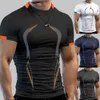 Covrlge été chemise de Sport Sport T-shirt hommes séchage rapide chemise de course hommes t-shirts d'entraînement Fitness hauts surdimensionné à manches courtes T-shirt 240118