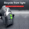Andra belysningstillbehör Cykelzon 3 LED Bell Bike Bright Light Horns Ring cykel Säkerhet Ljus Front Lamp Alarm Ljud Cykling Huvudljus för cyklar YQ240205