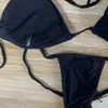 Dames badmode bikini sexy string bad suit metaal ontwerp strandkleding ontwerper lingerie tweedelige set