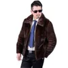 Autumn and Winter Designer Mens Imitation Mink Fur Grass Coat Medium Long Haining hela är Slim 7Lab