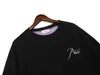 Early Autumn New American Embroidery Letter Street Loose Versatile Color Contrast Pullover Sweater for Men and Women