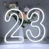 Dekoracja imprezy 38 cm Neon Tle Tle Znak Znak Lekkie do dekoracji urodzinowych Acryl Białe światła LED zasilane przez USB